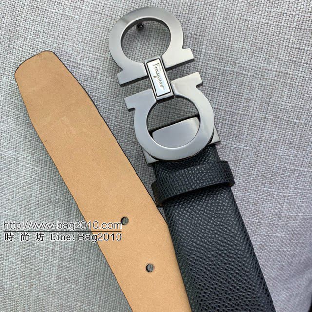 菲拉格慕男士皮帶 Ferragamo雙面牛皮紋理腰帶  jjp1931